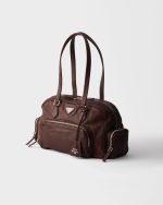 Prada Large washed leather top-handle bag - Image 6